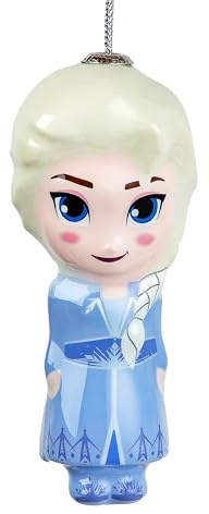 Hallmark Frozen Elsa Keepsake Ornament, Decoupage, Blue, Disney | Christmas Tree Decoration, Birthday Gift, Includes 1 Ornament, H9.8cm X W4cm X D3.7cm
