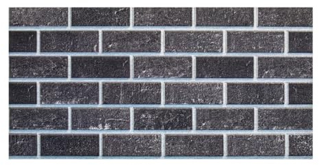 IZODEKOR 1-Pc 3D Brick Effect Wall Panels - Outdoor Wall Cladding, Decorative Wall Panels for Living Room, Balcony, Terrace, Office, Faux Brick, 50x100 cm | Ash Smoke 1905