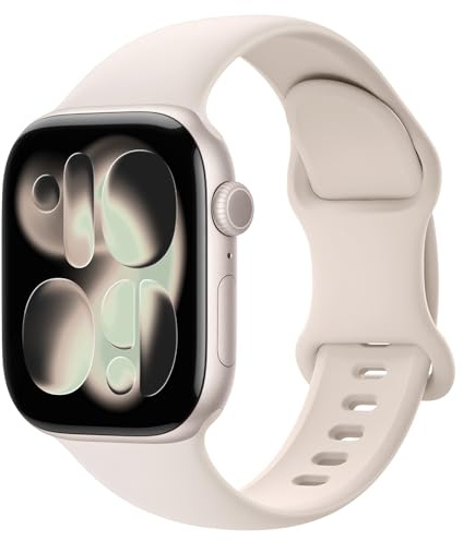 Silikon Armband für Apple Watch SE 3/2/1 Armband 38mm 40mm 41mm 42mm 44mm 45mm 46mm 49mm Damen Herren,Weiche Wasserdicht Band Sport Armbänder für iWatch Series 11 10 9 8 7 6 5 4 3 Ultra 3/2/1