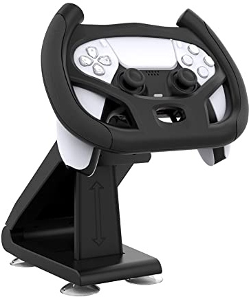ZoraYorce Praktisches Gaming-Lenkrad, tragbar, nützlich mit Halterung für PS 5, Autorennen, Spiele, professioneller Griff-Controller