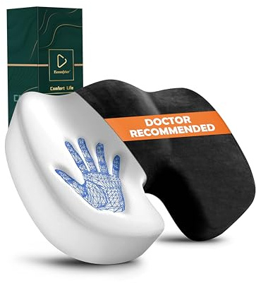 Sitzkissen Orthopädisch Memory Foam Steißbeinkissen Sitzkissen Bürostuhl | Ergonomisches Sitzkissen Steißbein entlastend Sitzkomfort für Bürostuhl&Auto mit waschbarem Bezug Rutschfester Unterseite