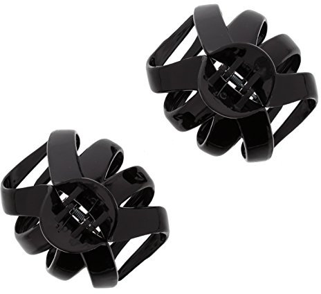 Zac's Alter Ego Pair of 8cm Octopus Hair Claw Clips Non-slip Jaw Clips Medium Hair Clamps for Thick Curly Long Hair, Wide Grip Hair Accessories for Women Girls