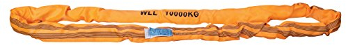 PLANETA B00837 Rundschlingen nach DIN EN 1492-2 mit Doppeltem Schutzschlauch, Polyester, 10 kg Tragfähigkeit, 10 m Umfanglänge, Orange