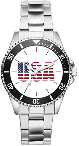 KIESENBERG Geschenk für USA Reisende Auswanderer Fan Uhr 6164