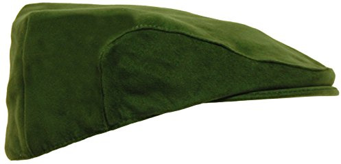 Olive Green Moleskin Flat Cap