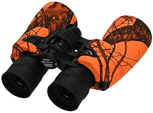 BARSKA AB13437 Crossover 10x42 Mossy Oak Blaze Camo Wasserdichtes Fernglas für Sport, Bootfahren, Marine, Vogelbeobachtung, Jagd usw