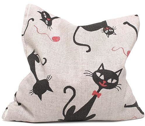 Kirschkernkissen 12x12cm Katze-Mimi - Wärmekissen & Kältekissen - Körnerkissen mit Kirschkerne
