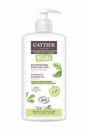 Cattier Kids Shampoing Douche 2en1 Parfum Pomme Verte Bio 500 ml