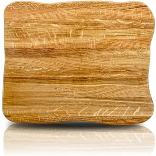 La Madera Schneidebrett Top aus Eiche hell von holz4home® | Steakbrett aus hellem Eichenholz