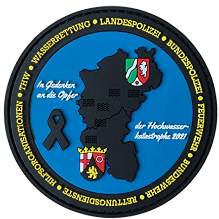 Polizeimemesshop - Solidaritätspatch Hochwasserkatastrophe Rubber Patch