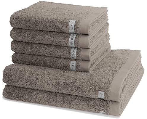 Ross - Sinfonie - 4 X Handtuch 2 X Duschtuch - im Set (6er Set Taupe)