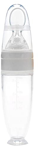 Eayoly Silicone Baby Food Dispensing Spoon | Baby Utensils | Silicone Baby Food Dispensing Spoon Squeeze Feeder with Spoon, Baby Spoon Feeder Bottle for Baby