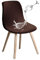 JUNZHE Muschelstuhlhussen Retro-Stuhlhussen Stretch-Spandex-Druck, Lounge-Eckstuhlschutz für Esszimmer, Küche, Party, Bankett, Club, Heimdekoration (Braun, 2er-Set)