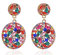 JUZICHEN Bunte Ohrringe Gross, Statement Glitzer Große Ohrringe, Modeschmuck Ohrring Bunt Hängend (Stil J)