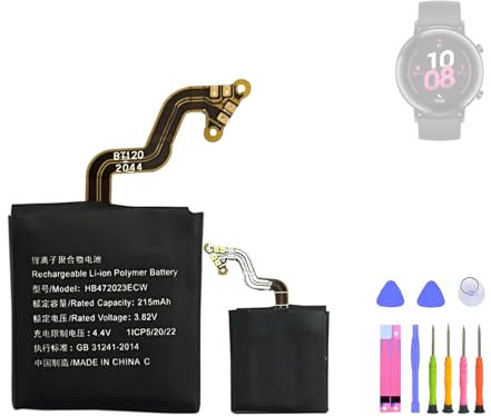 HIGHAKKU Batería de repuesto HB472023ECW compatible con Hua-wei Watch GT2 42 mm con herramientas