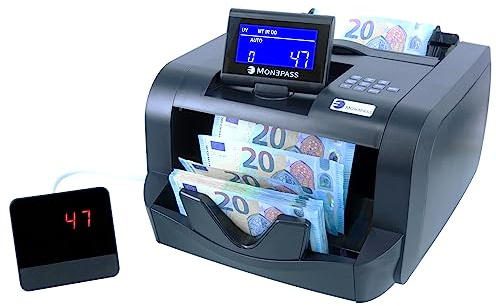 Monepass France Geldzählmaschine, fünffacher Erkennung UV/MGI/MGT/IR/2D