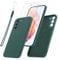 Vauki Coque pour Samsung Galaxy S21 5G avec 2 Pièces Verre Trempé, Etui Souple TPU Silicone Antichoc Anti-Rayures Ultra Fine Housse Compatible avec Samsung Galaxy S21 5G, Vert