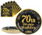 AHPYEUHK 70th Paper Party Plates and Napkins 50pcs 9 Black Birthday Party Dessert Tableware Happy Birthday Decorations Party Supplies