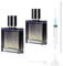 MirraSwit 2Pcs 30ml Perfume Atomiser, Gradient Blue Square Perfume Travel Bottle, Portable Clear Empty Glass Spray Bottles with Funnel, Dispenser and Syringe for Travelling