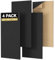 TONOR 4PCS Acoustic Panels, 47.2'' x 23.6'' x 0.35'', Full Self-Adhesive Soundproof Wall Panels, Sound Absorbing Panels for Noise and Echo Reduction, Acoustic Treatment for Studio, Home, Office, Black