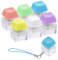 6 Stück Tastatur Fidget Spielzeug, 2 x 2 x 2.7 cm Kleine Süße Erwachsene Fidget-Tastatur Schlüsselanhänger Fidget Tastatur Clicker Entspannungsspielzeug für Fidget Toys Erwachsene zur Stresslinderung