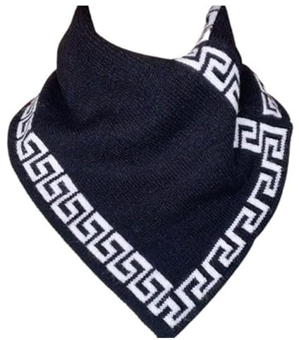 Modischer, vielseitiger Dreiecksschal, weicher, Warmer, gestrickter Kragen, klassischer Dreiecksschal mit Kreuzmuster