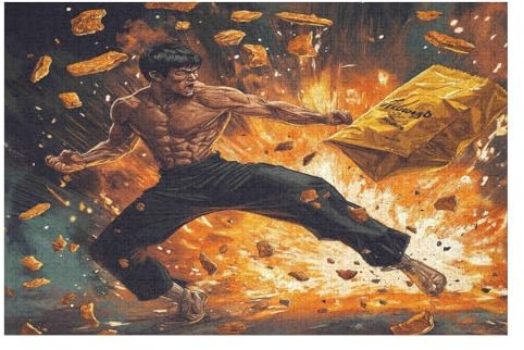 1000-teiliges Puzzle Für Erwachsene, Bruce Lee Die Lebendigen Details Sind Herausfordernd Und Jedes Teil, Perfekt Für Puzzle-Liebhaber Macht 1000 PCS