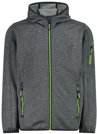 CMP Kid Jacket FIX Hood Antracite-Acido - 140