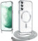 Knrlqim Coque Magnétique pour Samsung Galaxy S22+ 5G / S22 Plus 5G 6,6 avec Cordon,Transparente Housse Compatible avec MagSafe,Réglable Collier Lanière Étui Portable Lanyard Case Cover,Doré