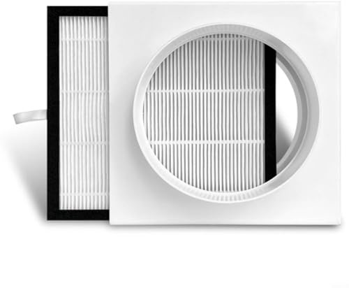 HEPA Luftfilter für Lüftungskanal PVC PE Rohr Abluftanlage Aktivkohlefilter, 110mm 160mm mit ABS Gehäuse Lüftungsrohr Luftreiniger, Hocheffizienter Rohrleitungsfilter(110mm)