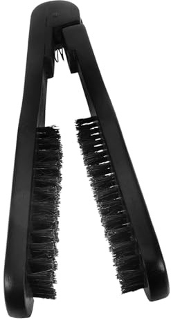 LALADEFIEE Haarglätterkamm Doppelseitig Zum Stylen Und Glätten Für Frauen Kompakte Bürste Mit Klemme Gegen Frizz Leichtes Haarstyling Werkzeug Für Unterwegs