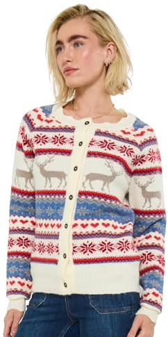 Joe Browns Women's Fairisle Design Winter Cardigan Sweater