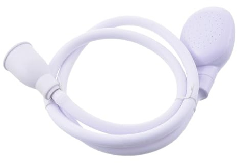 Soffione doccia con tubo 3 m, doccetta singola per animali domestici, tubo doccia in gomma per rubinetti, portatile per vasca da bagno, cucina, rubinetto doccia, bianco