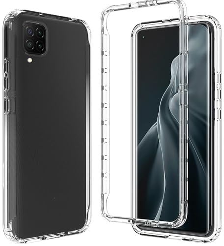 PANXIYUE Cover per Huawei P40 Lite, antiurto trasparente TPU morbida e PC rigida a 360° Full Body Protection Custodia per Huawei P40 Lite, trasparente