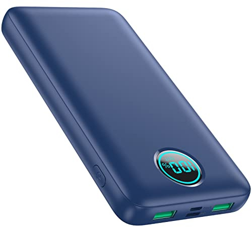 Power Bank USB C 26800mAh, PD 25W QC4.0 Schnellladung Powerbank, 3 Ausgängen Externe Handyakkus Tragbares Ladegerät mit LED Display Kompatibel mit iPhone 17/16/15, Samsung (Blau)