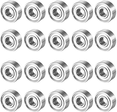 sourcing map 20 Stück MR83ZZ 3mmx8mmx3mm Doppelt Geschirmt Miniatur Tief Rillenkugellager Kugellager Rollenlager Skateboard Bearings Skateboard Kugellager Mini Kugellager Bearings