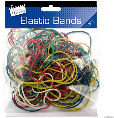 3xJust Stationery Coloured Elastic Bands