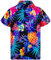 King Kameha Funky-Hawaii-Hemd, Herren, Kurzarm, Pineapple, Schwarz-Blau, XS