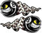cut-it folientechnik & design MG326 / 2X Eightball Aufkleber je 10,5x4,5cm 8 Billiardkugel schwarz Flagge Biker Hotrod Rockabilly USA