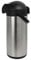 METRO Professional Airpot Pumpkanne, 5L, Edelstahl, Isolierkanne mit Zapfhahn, hält 12h heiß & 24h kalt, schwenkbarer Griff, Abnehmbarer Deckel, Silber