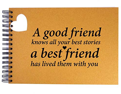 A3/A4/A5 Good Stories Best Friends, Scrapbook, Card Pages, Photo Album, Memory Keepsake, Landscape (A5 (White Pages))