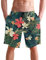visesunny Stilvolle Herren-Badehose, schnell trocknend, Strandbekleidung, Sport-Badehose, Badehose für Urlaub, Party, Badeanzüge, Palme Floral, XL