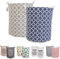 LessMo 2PCS 19.7 Wäschekorb Sortierer – Faltbar - 2er Set Wäschesammler spart Zeit beim Sortieren - Wäschesack - Wäschekörbe - Laundry Baskets - 50 x 40 cm (Blau/Grau, Verdickt 19.7 / Groß)