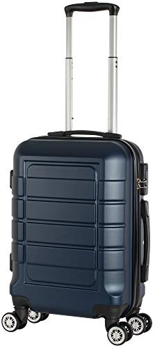 Cahoon - Hartschalen-Koffer Trolley Handgepäck Reisekoffer Kofferset 4 Rollen M-L-XL-Set 201 (dunkel-blau, Handgepäck)