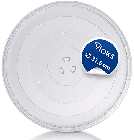 VIOKS 49008503 - Bandeja giratoria para hornos microondas y bandeja de cristal para microondas (315 mmø)