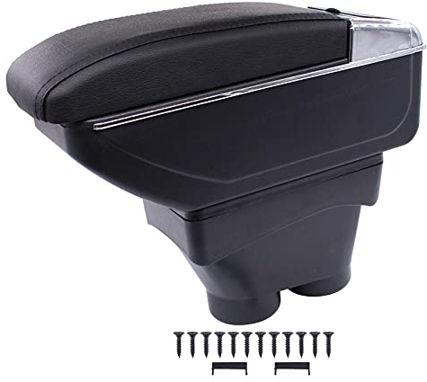 HouYeen Interior Duel Central Cup Holder Content Armrest Storage for 208 2013-2018