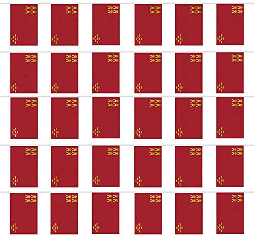 Durabol Cadena de Bandera Región de Murcia 70 Banderin 20 X 30 CM - 50 Metro