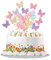 SOSPIRO 11 Stück Schmetterlinge Tortendeko Cake Topper Glitter Happy Birthday Kuchendeckel für Mädchen Frauen Kuchendekoration (11 Stück)