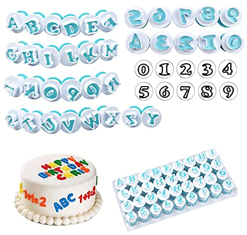 36pcs Cortadores de Galletas Letras y Números de Cortador, A-Z Molde para Mayúsculas, 0-9 Número Molde Cortador, Moldes Letras Fondant para Decoración de Pasteles de Cumpleaños, Bodas y Fiestas
