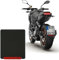 1x ALU Aluminium Verstärker Kennzeichenverstärker Kennzeichenhalter für Motorrad 180 X 200 SCHWARZ Mit Rückstrahler Reflektor Rot mit Zulassung SW+R